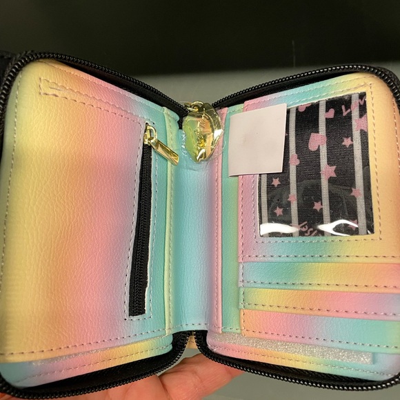 Luv Betsey Johnson wallet multicolor panda zip around - Picture 3 of 5